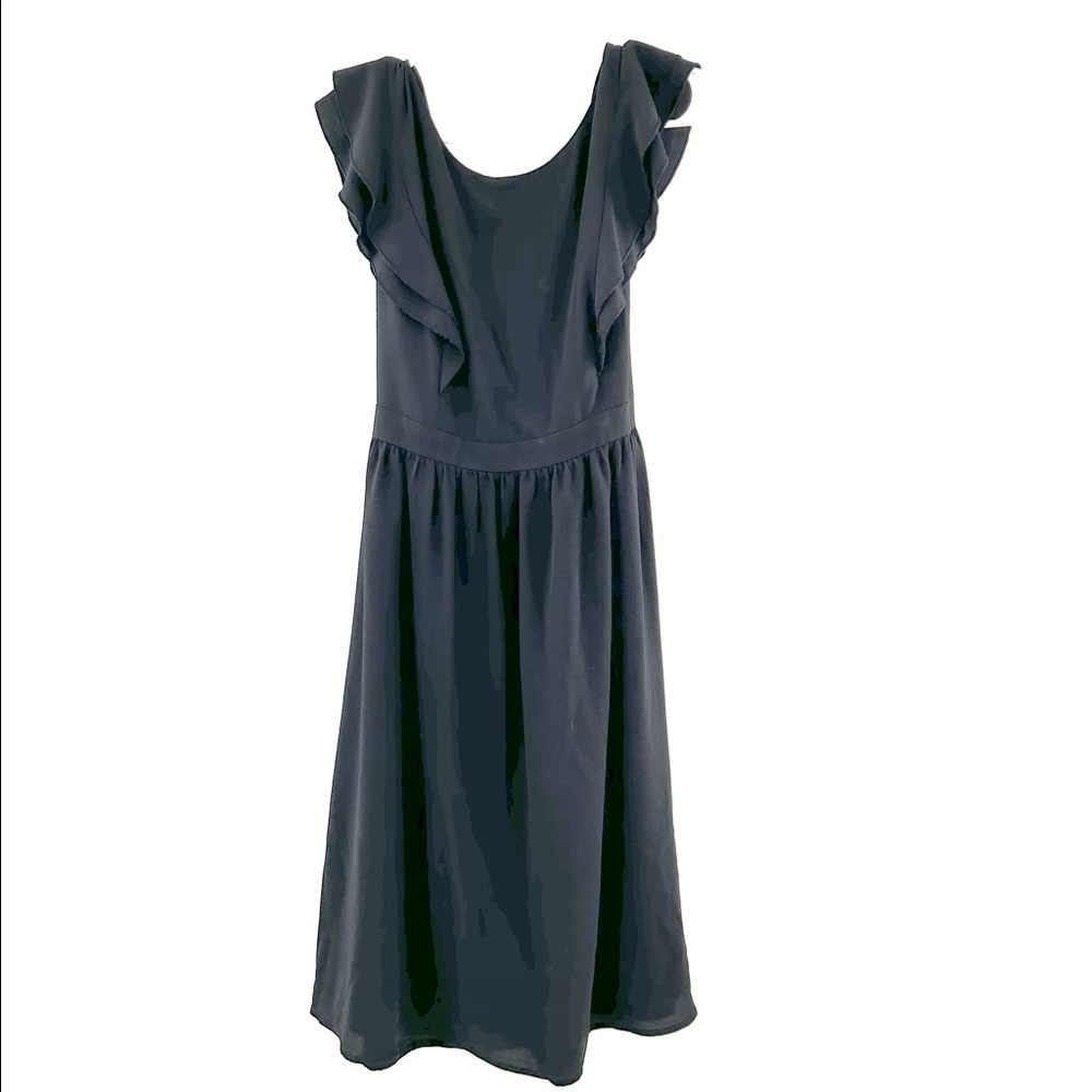 Fervour black belted sleeveless dress size L